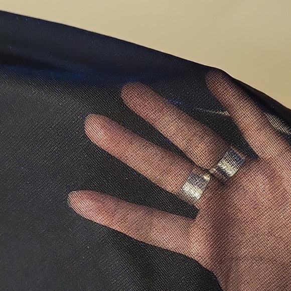 Patra Petite Blue Shiny metallic dress size 6 - Picture 6 of 8